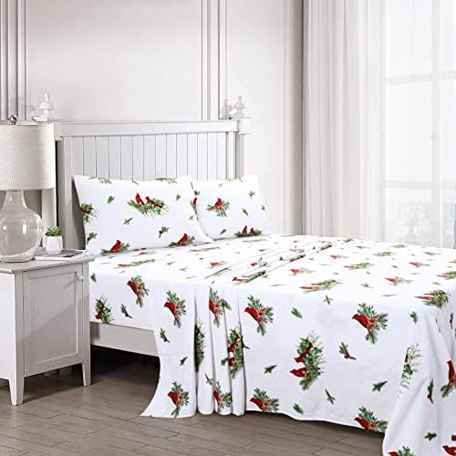 Flannelette Sheets Single, Double, Queen, King 100% Cotton pillow case standard - Cardinal