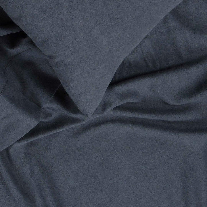 Double Brushed Flannelette Sheets - Charcoal - Bed, Bed Sheets, Bedroom, flannel sheets, Sheet Set, Sheets