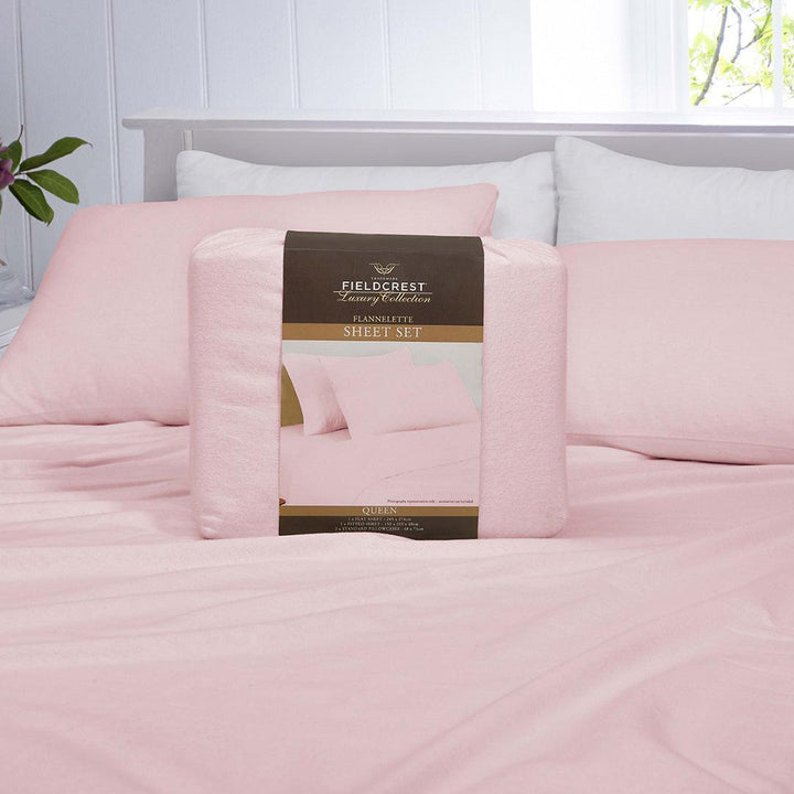 Double Brushed Flannelette Sheets - Rose Pink - Bed, Bed Sheets, Bedroom, flannel sheets, Sheet Set, Sheets