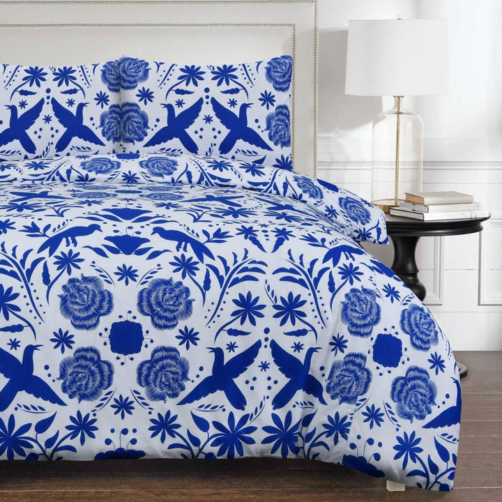 Organic Cotton Quilt Cover Set - Spring Time Blue - Bedroom, coverlets, Latest, Quilt Cover